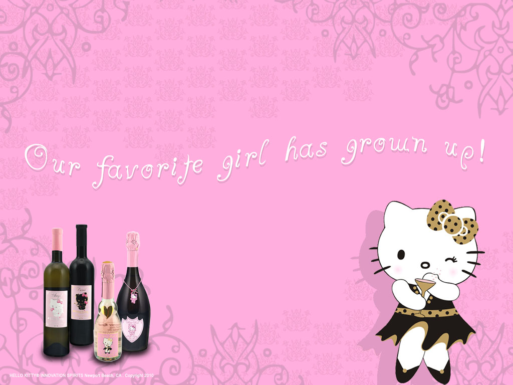 Hello Kitty Wine All Grown Up Glamboyant Sassi Sam Girlie Gossip
