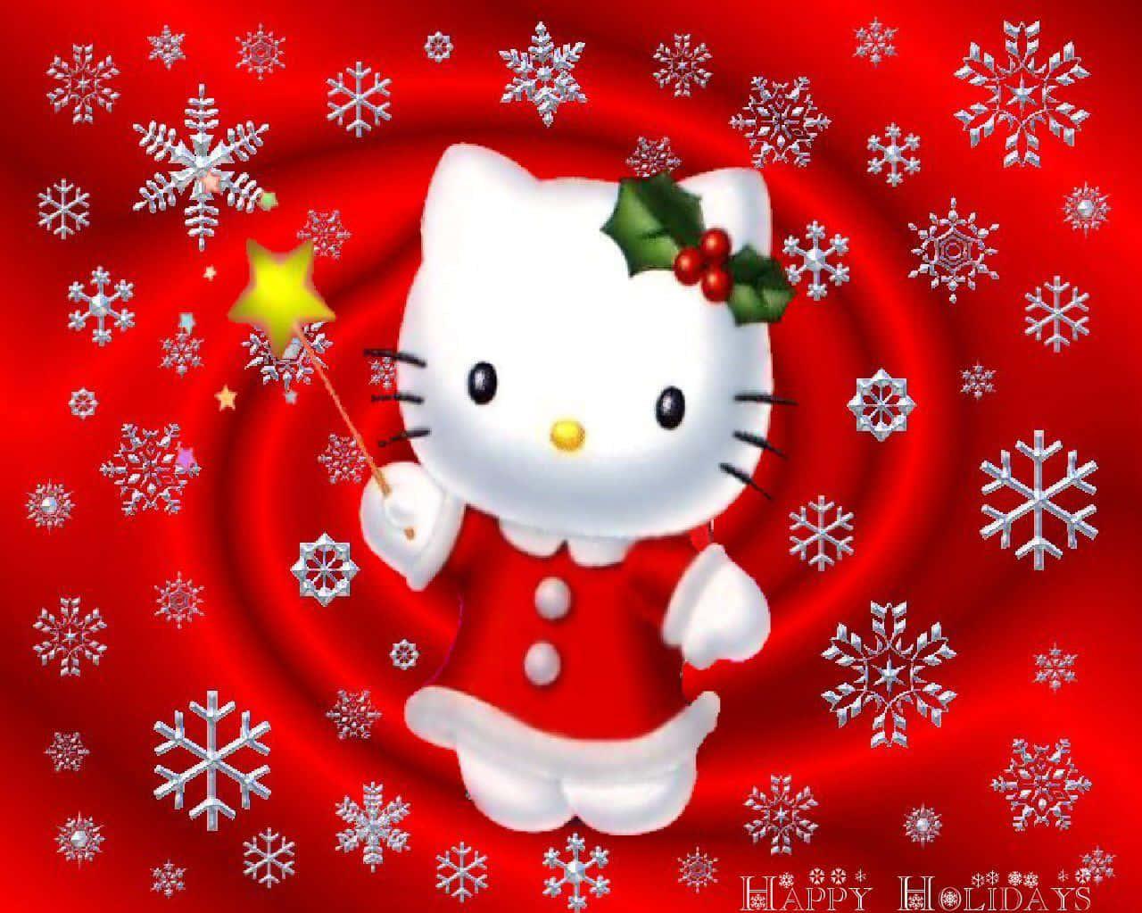 Download A Cute Hello Kitty Christmas Wallpaper