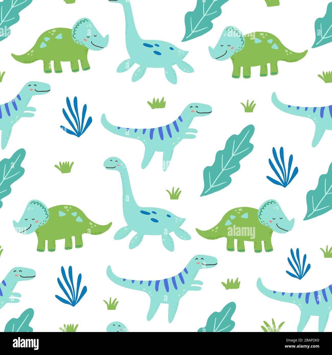 Cute dinosaur seamless pattern for kids baby textile wallpaper