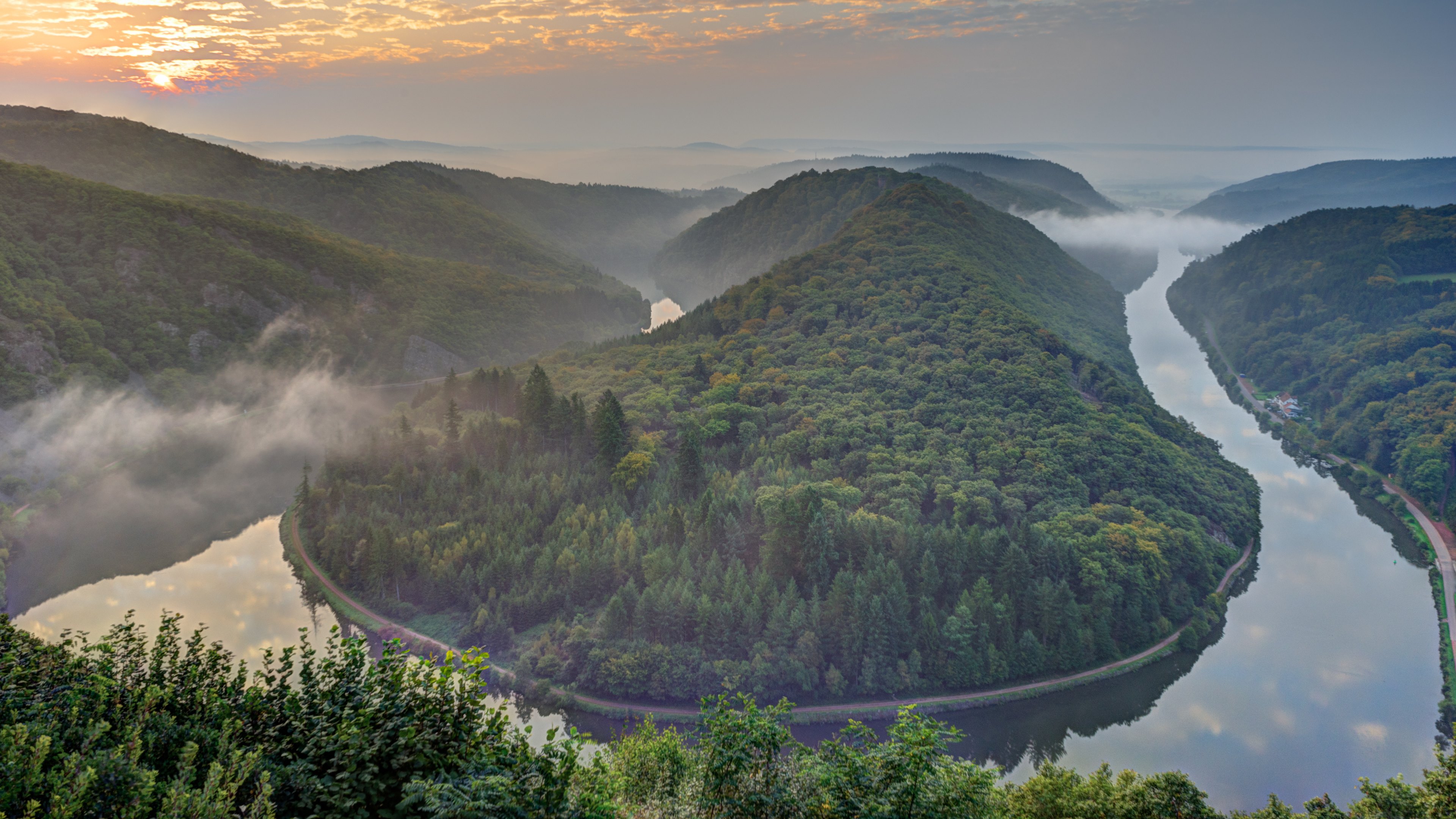 Saarschleife River Landscape Nature Uhd Desktop Wallpaper Uploaded By