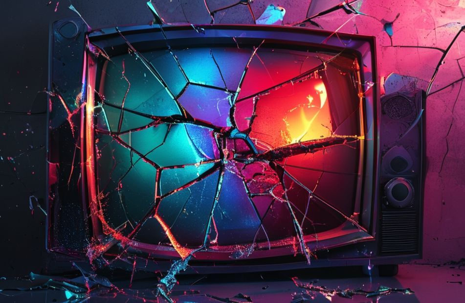 Cracked Tv Screen Prank Wallpaper