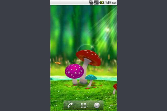 3d Mushroom Garden Live Wallpaper Very