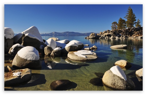Lake Tahoe Rocks HD desktop wallpaper Widescreen High Definition