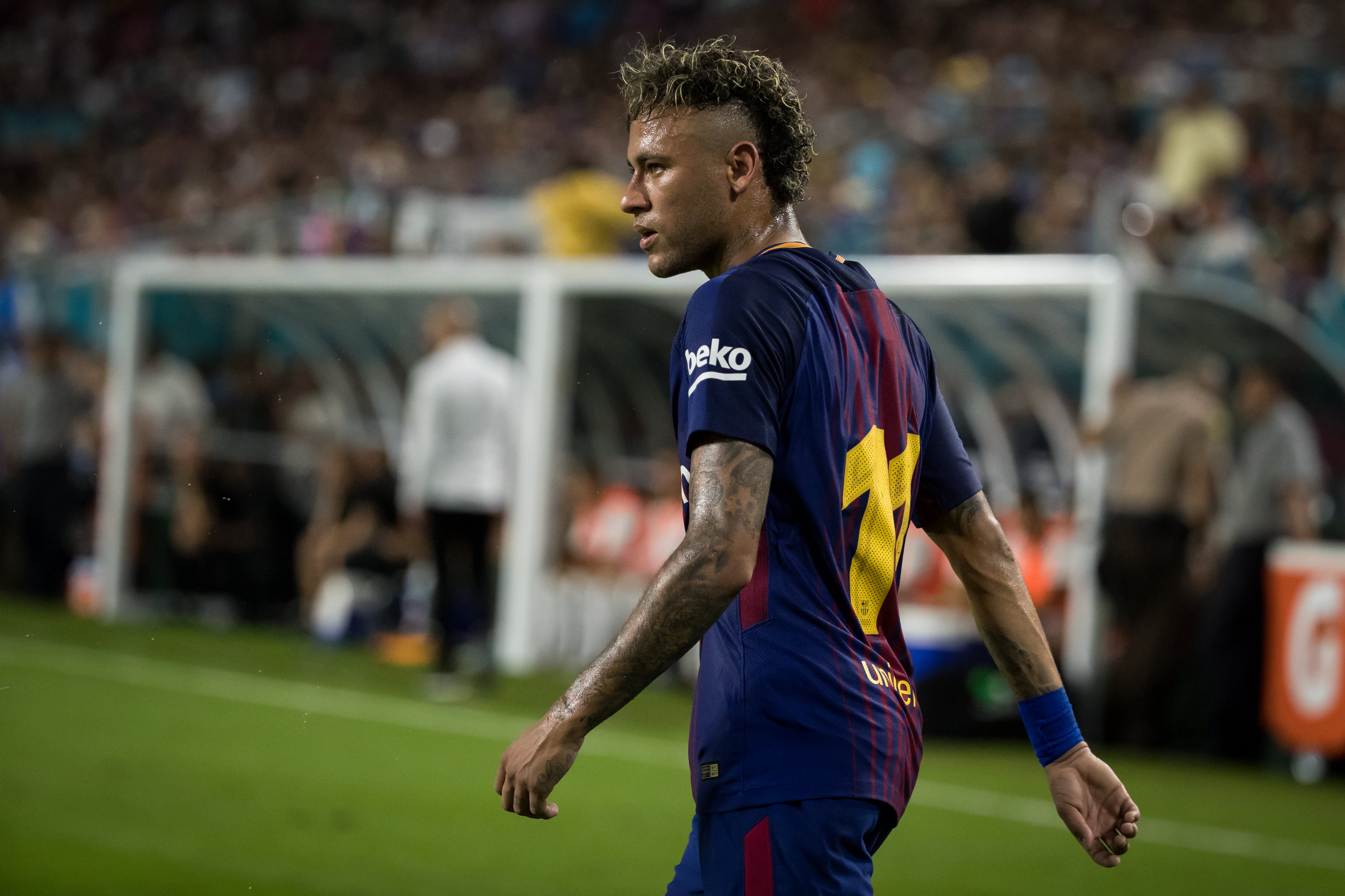 Neymar Jr. in action during a football match for FC Barcelona