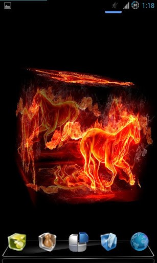 Put This Live Wallpaper 3d Of Horse Fire On Your Android Phone And