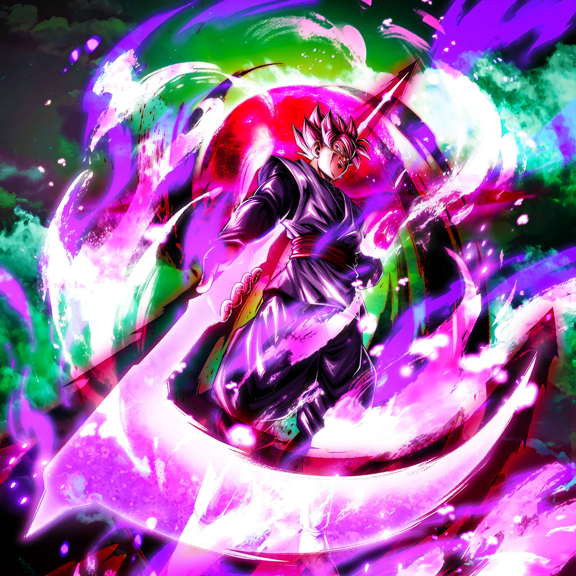 Black Goku Rose 4k Wallpaper