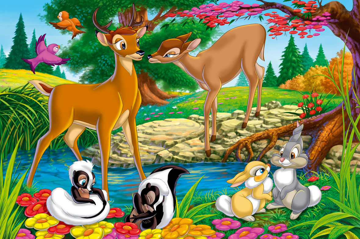 10 Disney Animal Bambi Characters Wallpaper
