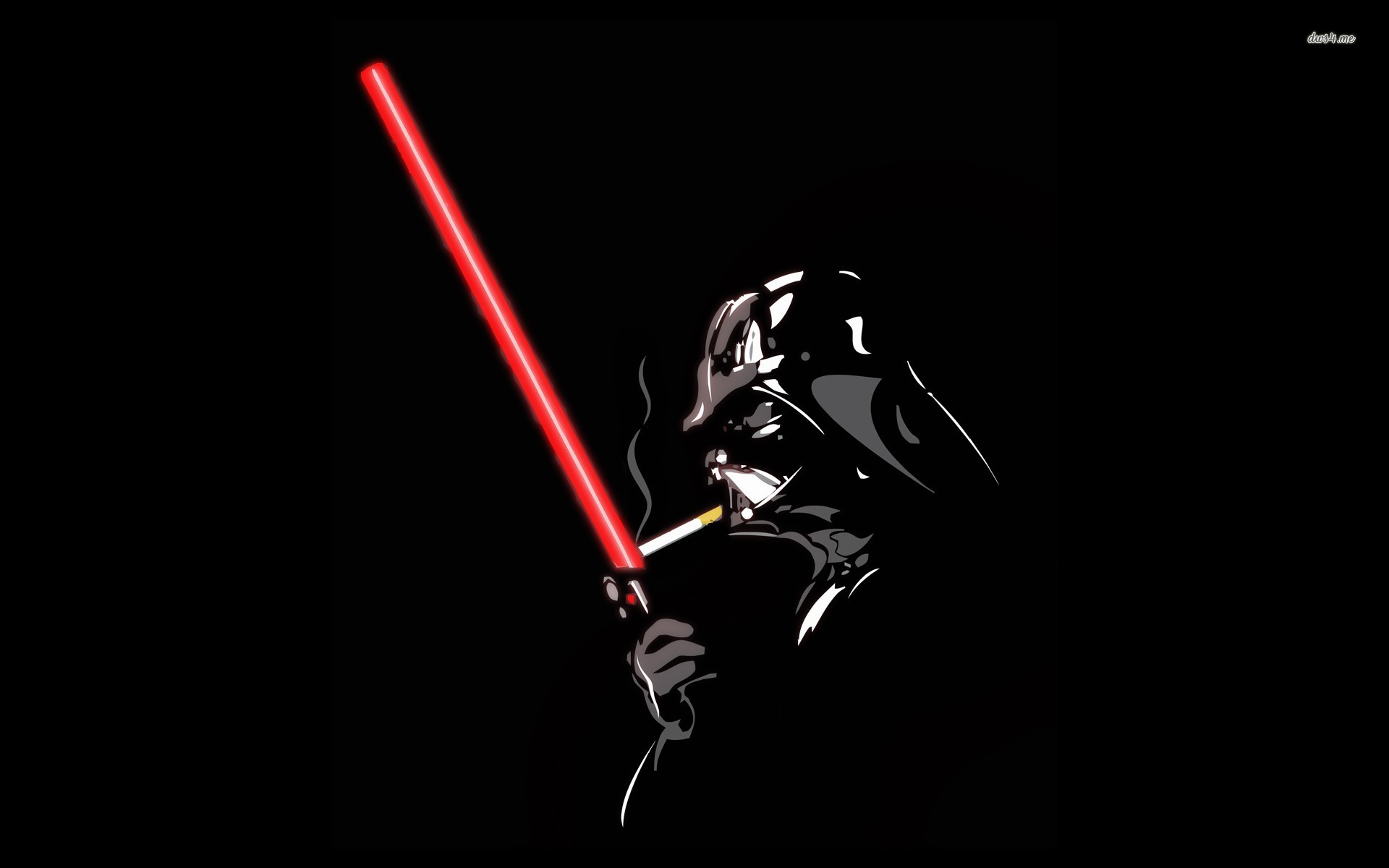 Vader And His Lightsaber Wallpaper Digital Art