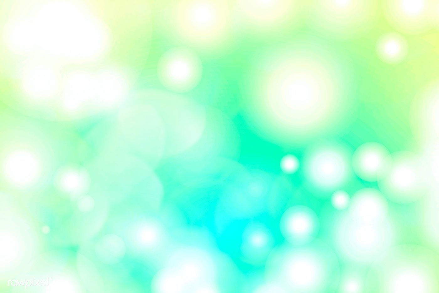 White Bokeh Light On A Greenish Background Image By