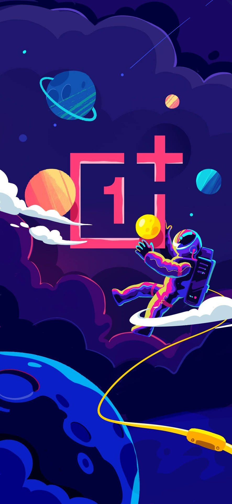 Outer Space With Oneplus 9r Logo A9aw4sgrbxp0ydq5 Wallpaper