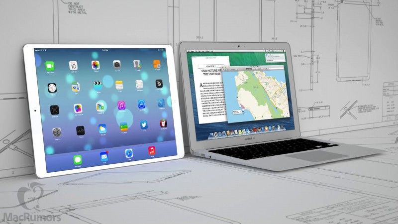 Mockup Of Inch iPad Pro Next To Macbook Air