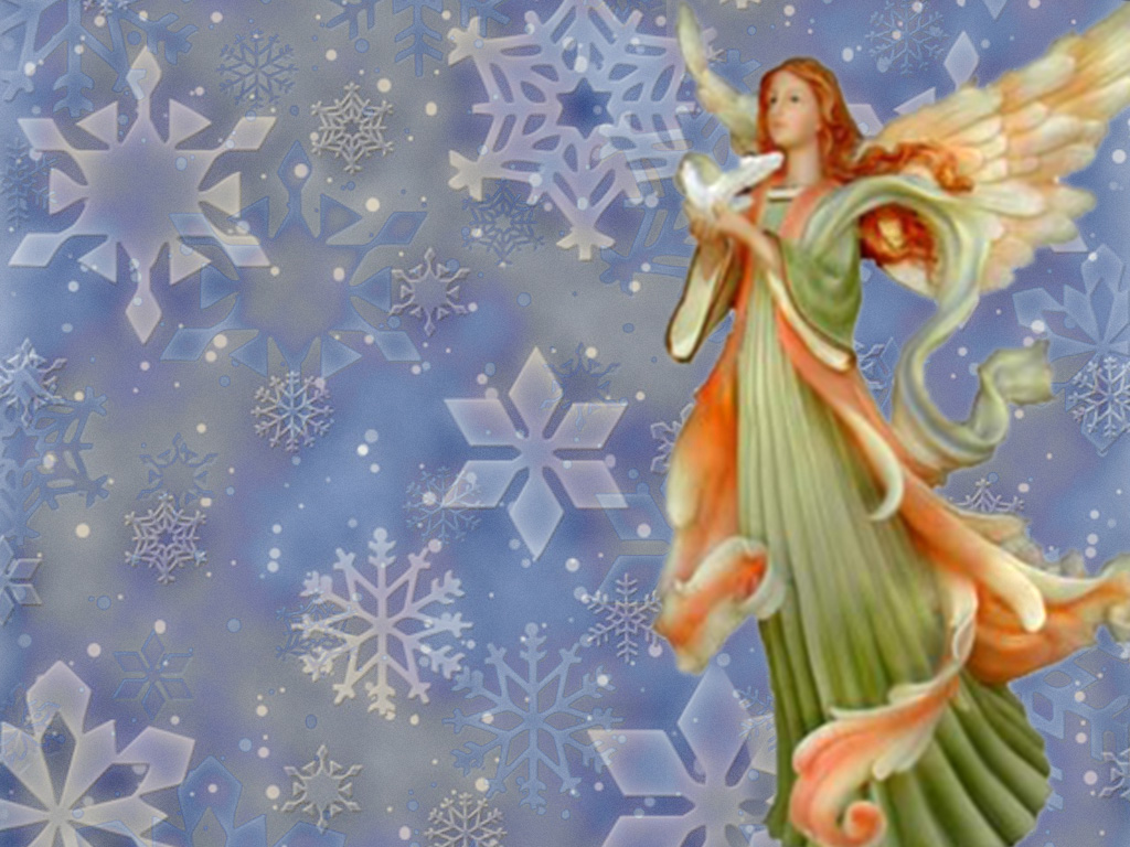 Free christmas desktop wallpaper Christmas Angel Wallpapers 1024x768