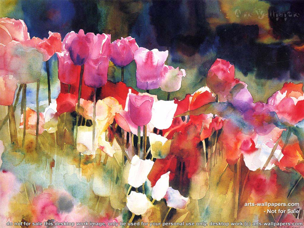 Wallpaper Flower Paintings Painting