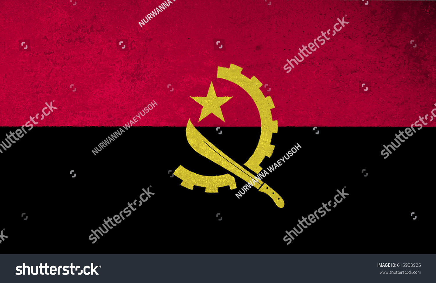 Best Angola Grunge Flag Striped Wallpaper Image