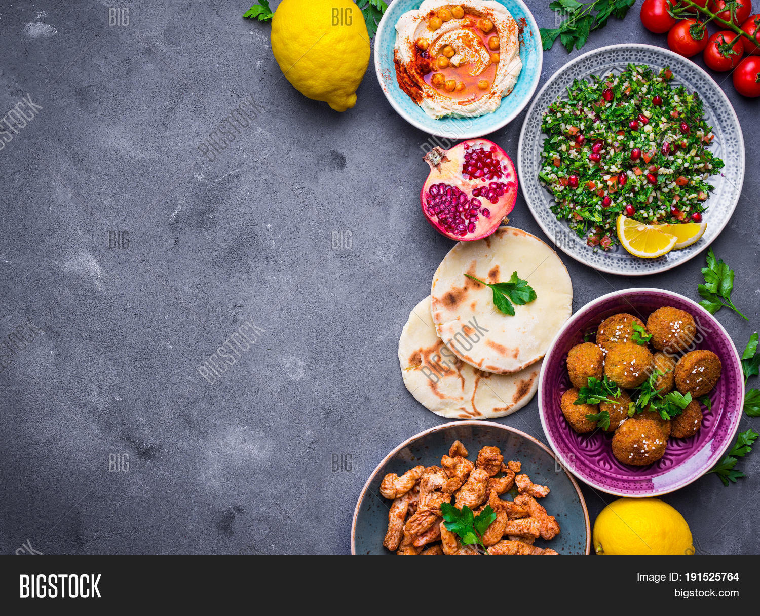Middle Eastern Dishes Image Photo Trial Bigstock