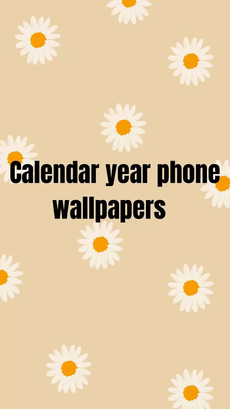 Calendar Year Phone Wallpaper