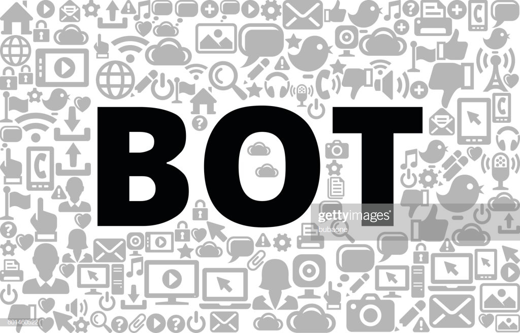 Bot On Technology Inter Munications Vector Icon Background