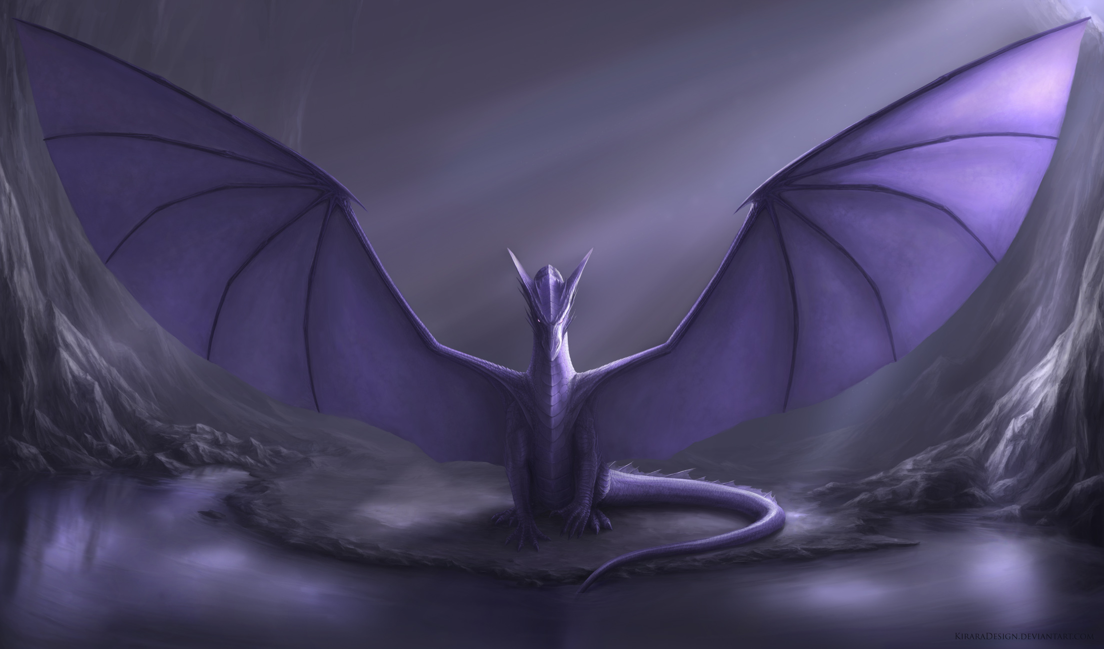 Purple Dragon By Kiraradesign