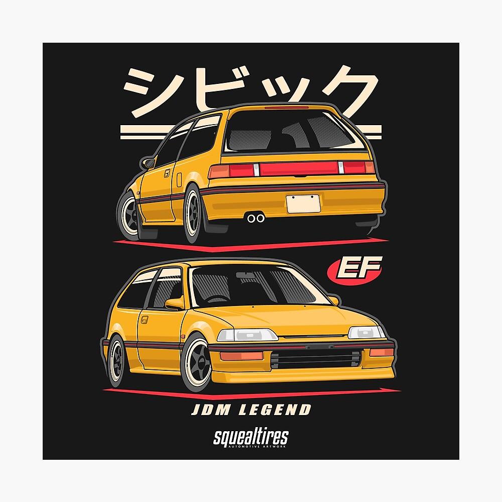 Civic Ef Poster For Sale By Haiproject