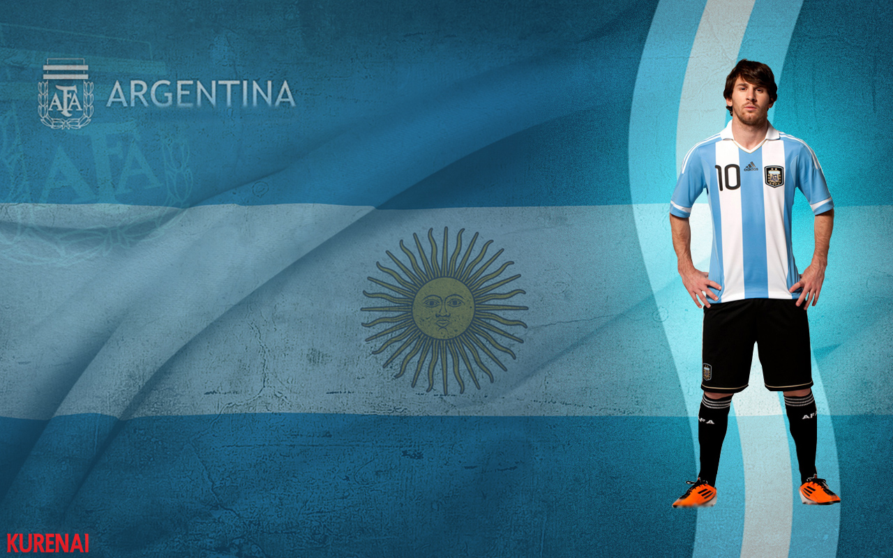 Lionel Messi Argentina Flag Background Wallpaper HD