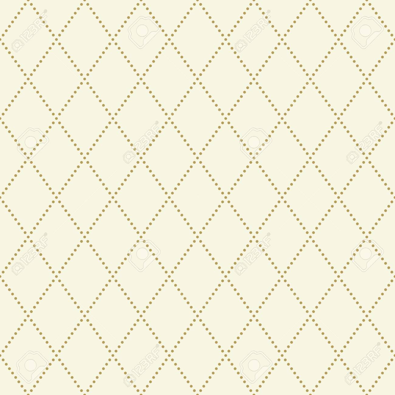 Geometric Dotted Vector Golden Pattern Seamless Abstract Modern