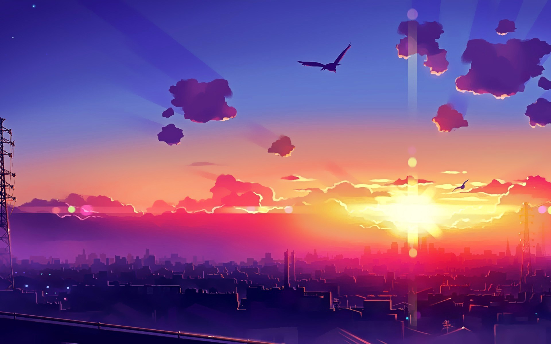 Anime City Wallpaper