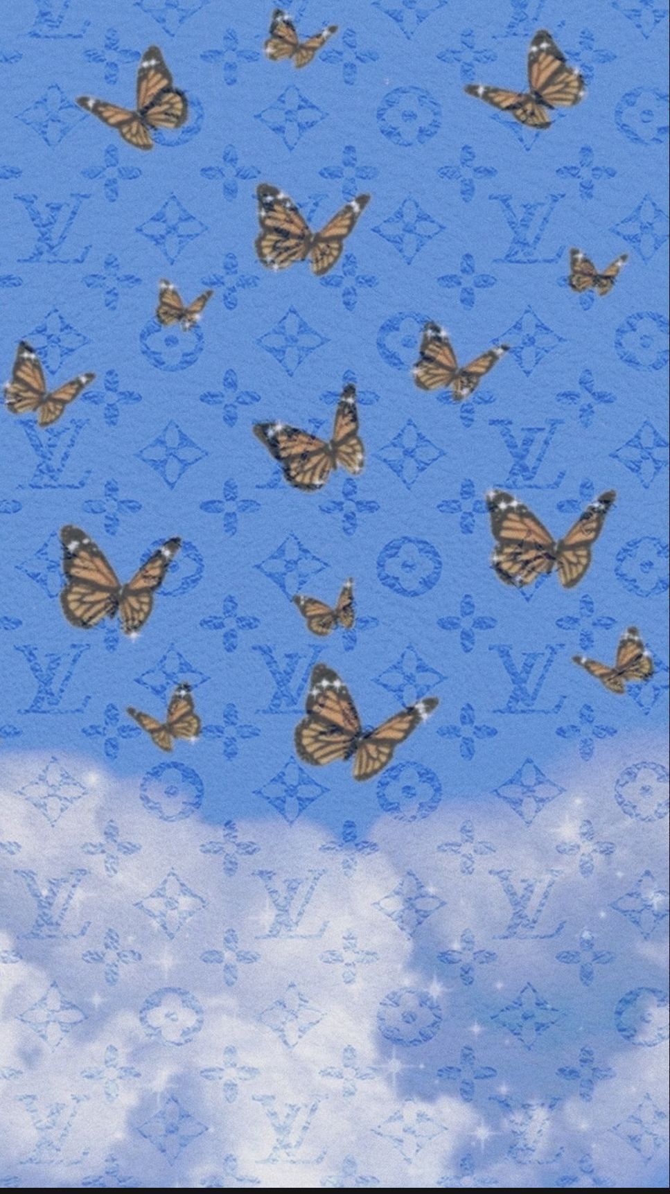 Louis Vuitton blue pattern art iPhone 11 Wallpapers Free Download