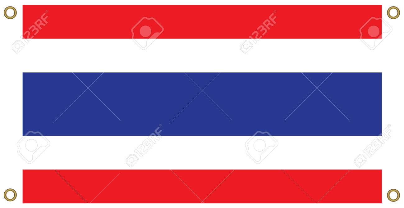 Thailand Flag Background Eyelet Punch The Corner Stock Photo