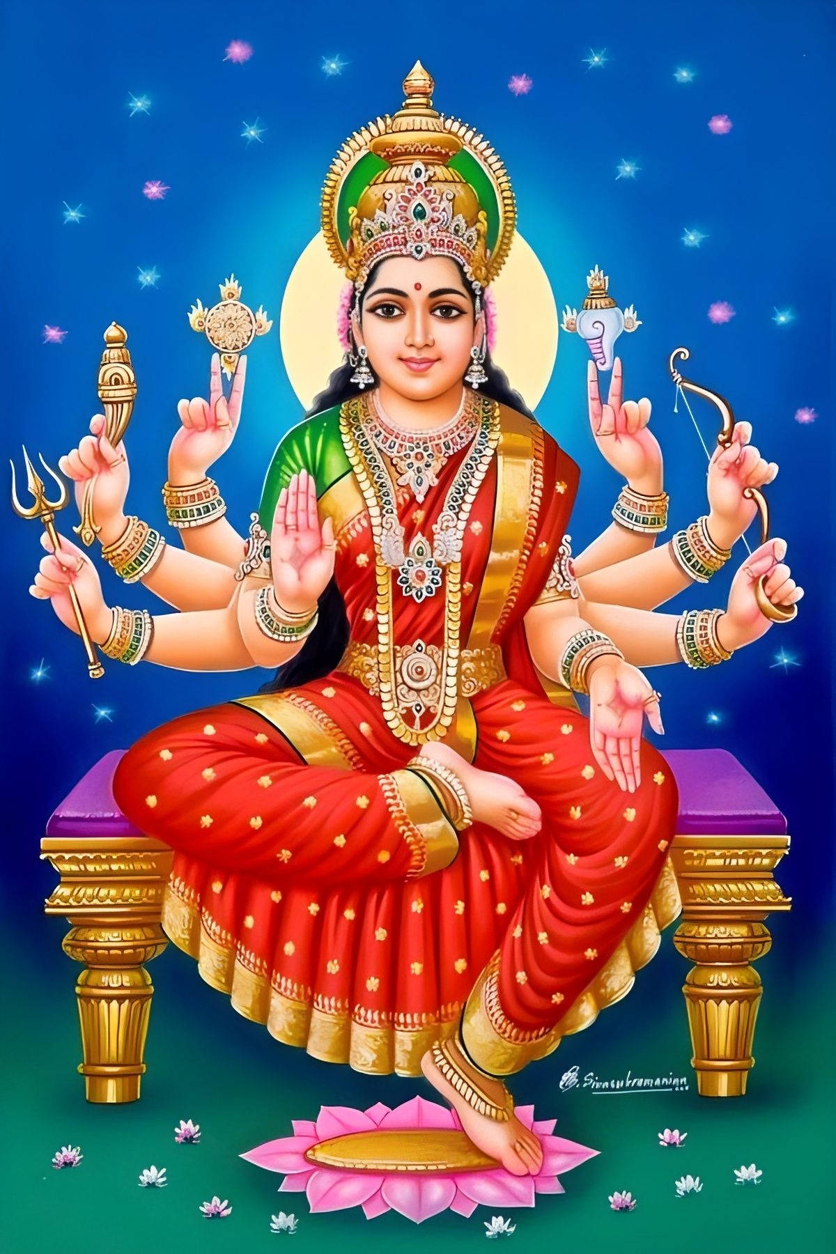 Goddess Lakshmi HD Wallpaper