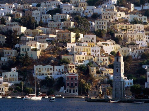 Harbor Town Of Yialos Island Symi Greece Screensaver Screensavers