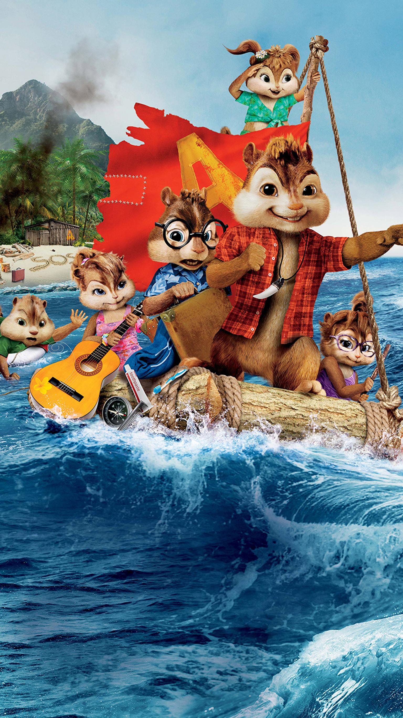 Alvin And The Chipmunks Chipwrecked Phone Wallpaper