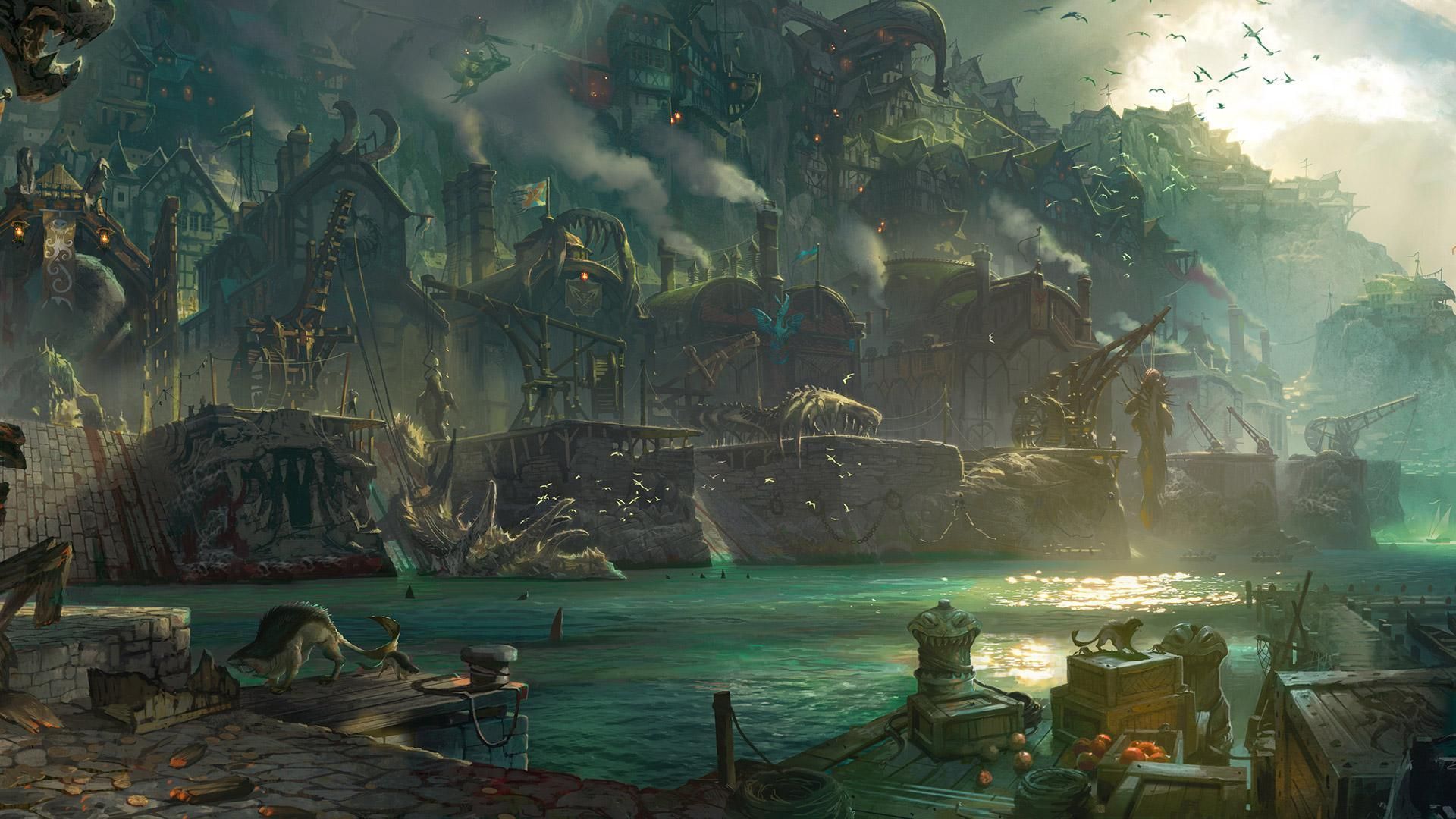 Stormreach Rafinerije Na Obali With Image Fantasy Concept