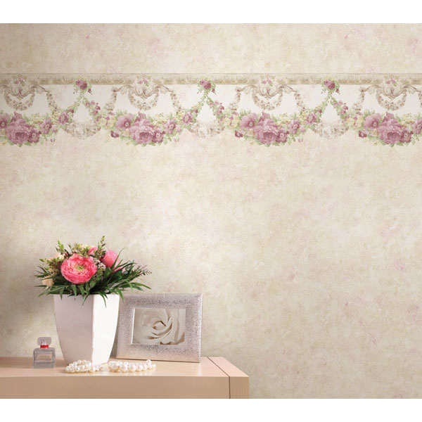  Pink Floral Bough Border Wallpaper   Marianne   Mirage Wallpaper
