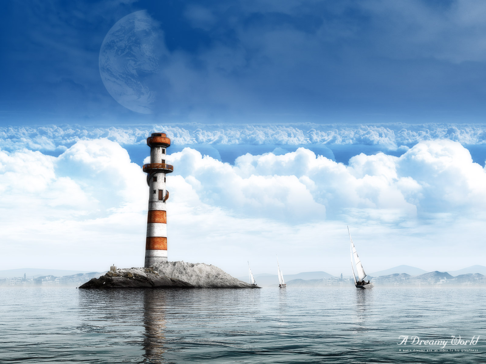 Windows Wallpaper Lighthouse In Ocean Zh