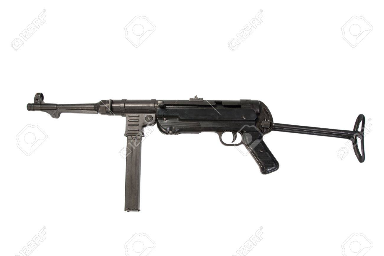 MP40 Submachine Gun On White Background Stock Photo Picture And 1300x866
