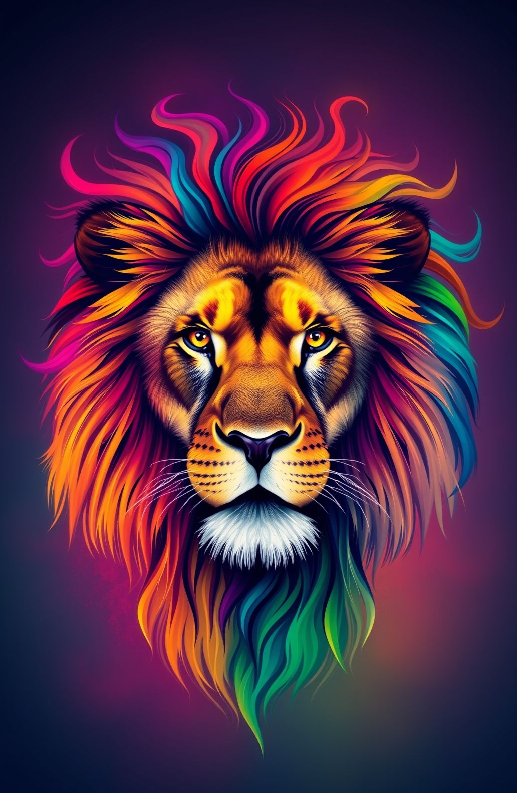 Colorful Lion Wallpaper