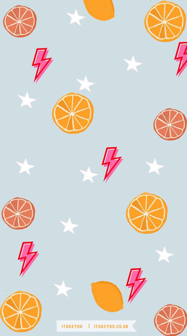 Delightful Summer Wallpaper Ideas Orange Blue Background I