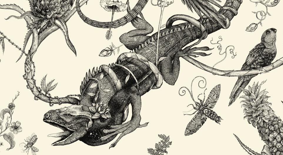 Timorous Beasties Iguana Wallpaper