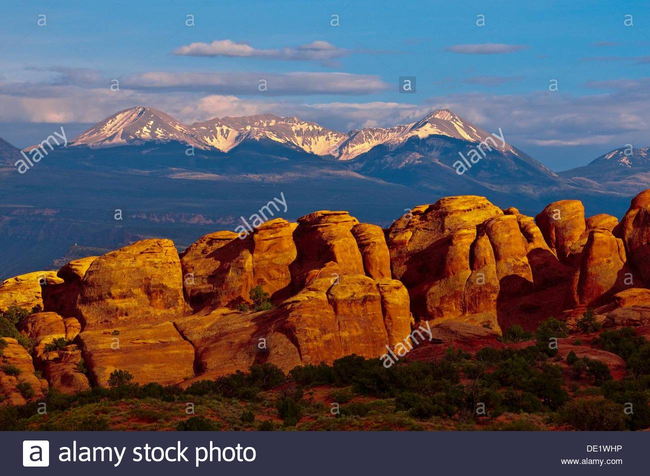 Arches National Park La Sal Mountains In Background Near Moab