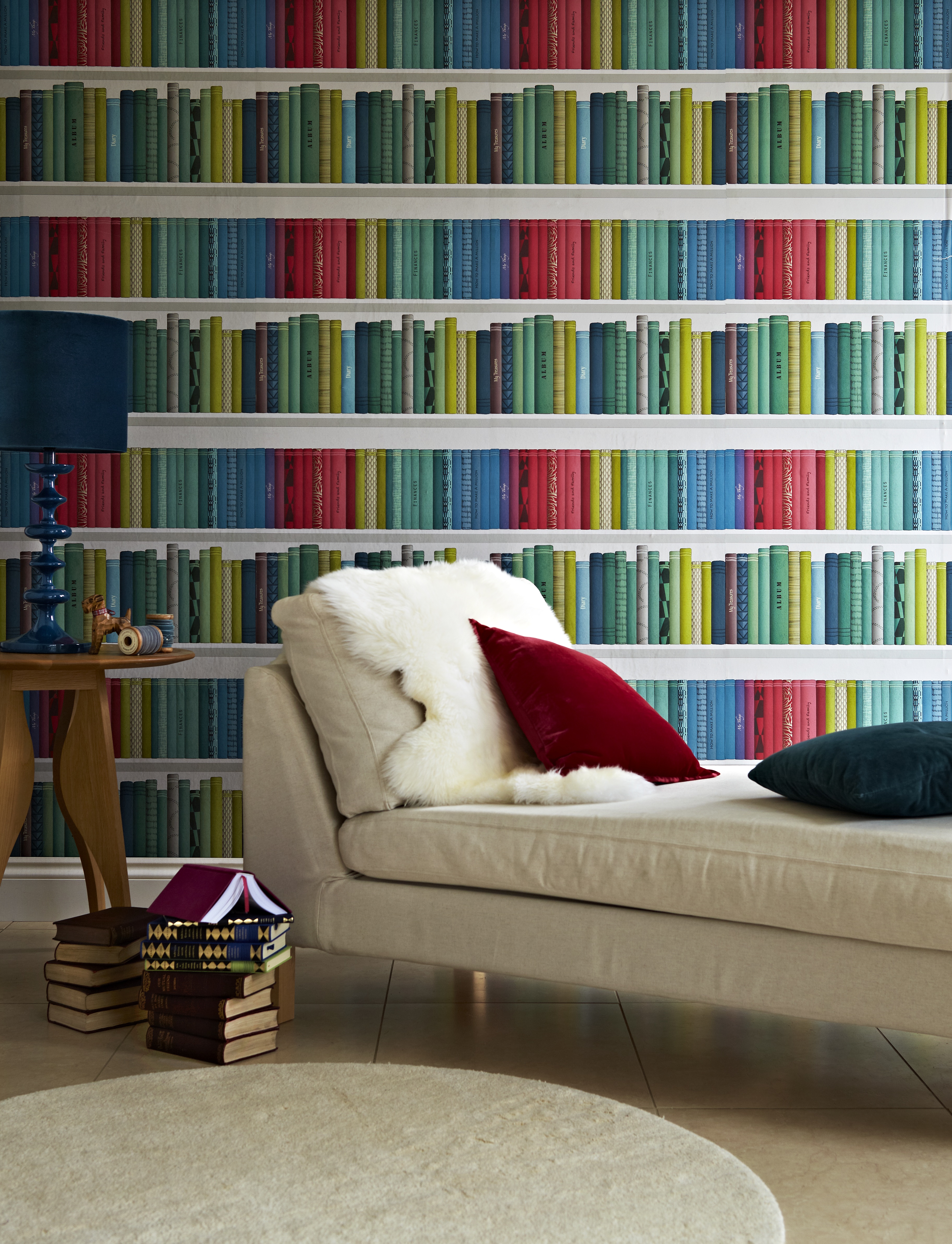Design Contemporary Bookcase Wallpaper By Albany Fresh