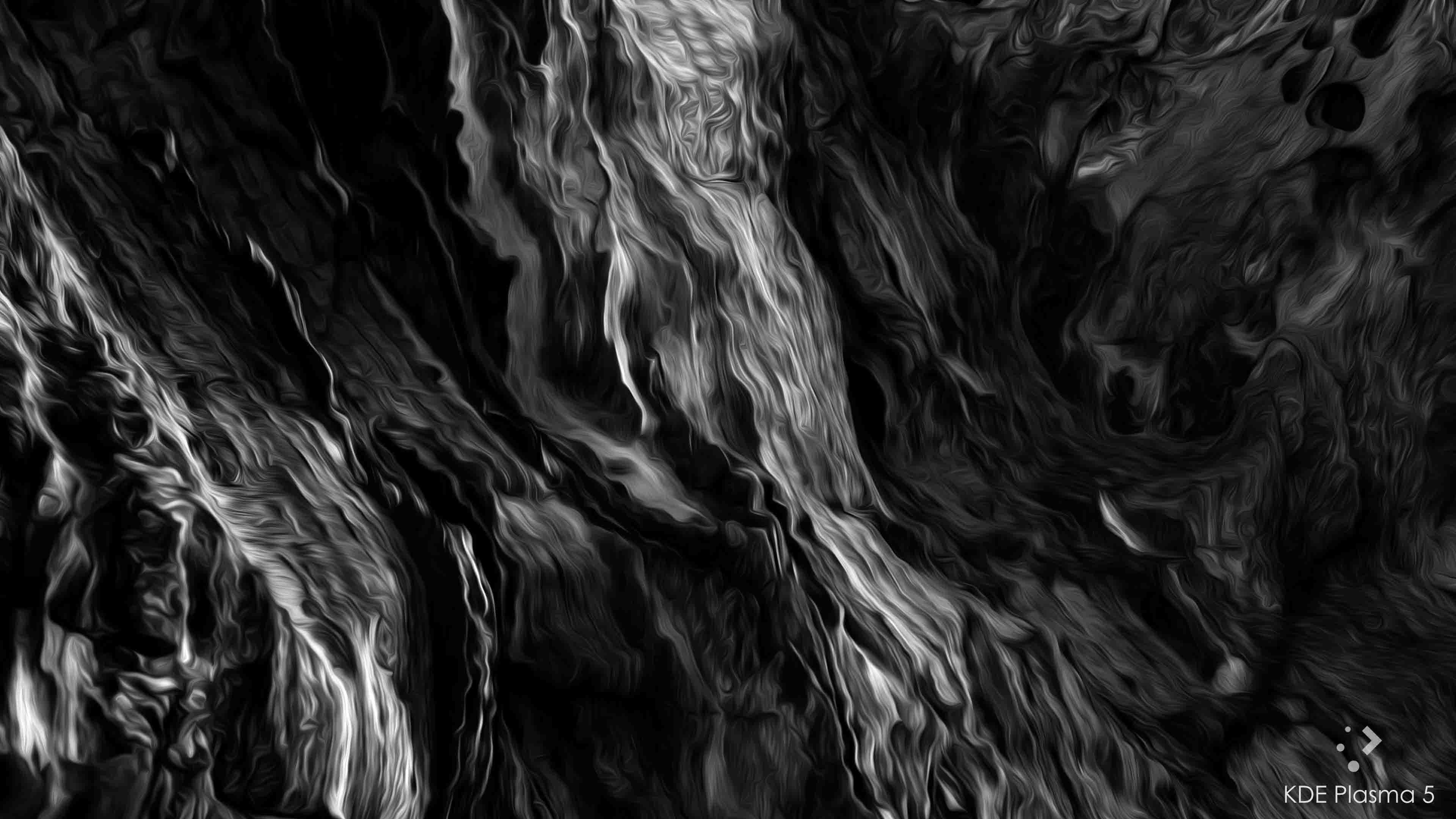 Black and White Oil Painting Abstract Art 4K Wallpaper