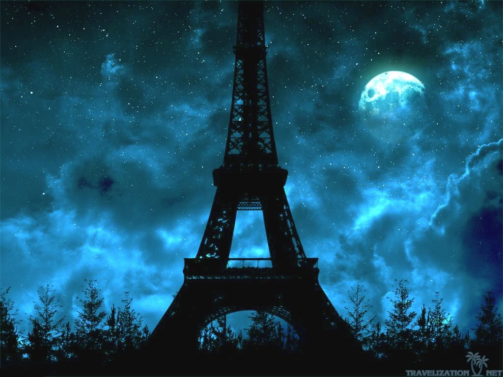 Eiffel Tower At Night Wallpaper Background