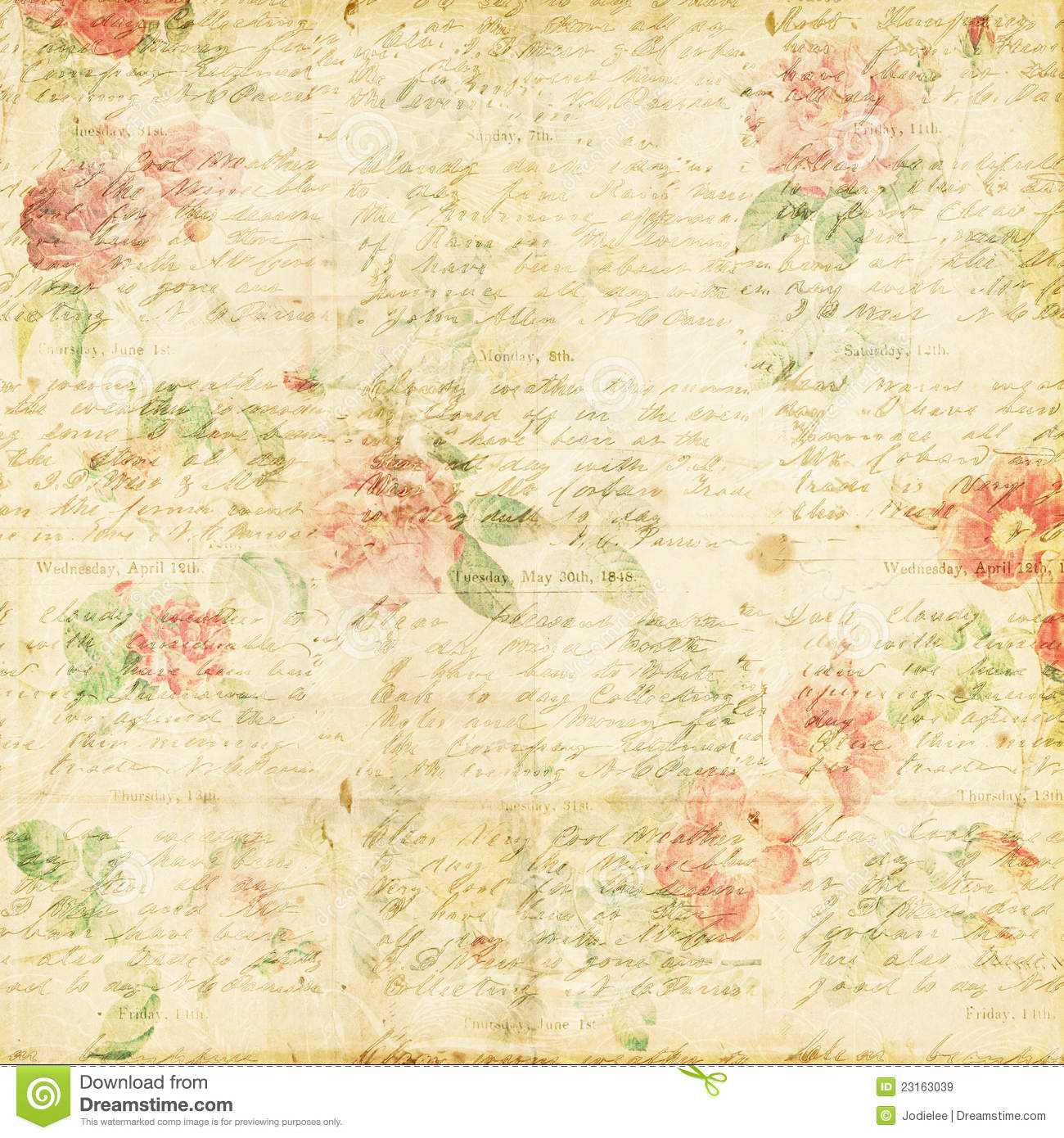 Vintage Writing Background Paper