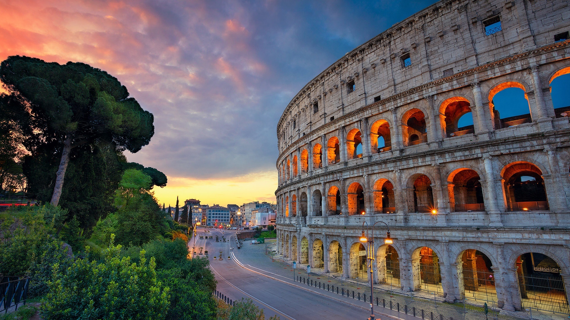 Colosseum Rome City Wallpaper Background Image Ubackground