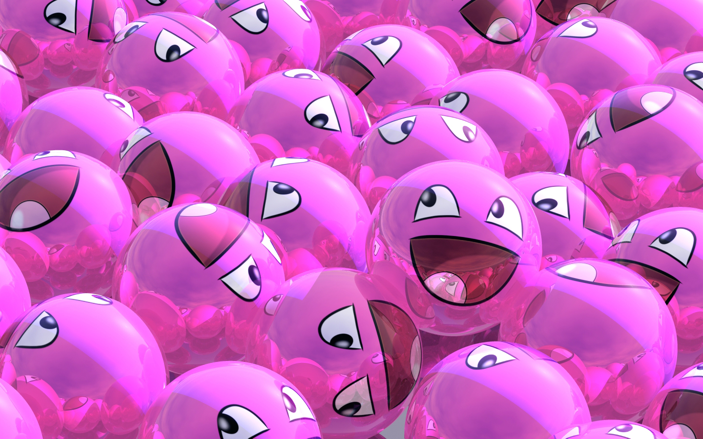 Awesome Pink Smiley Wallpaper