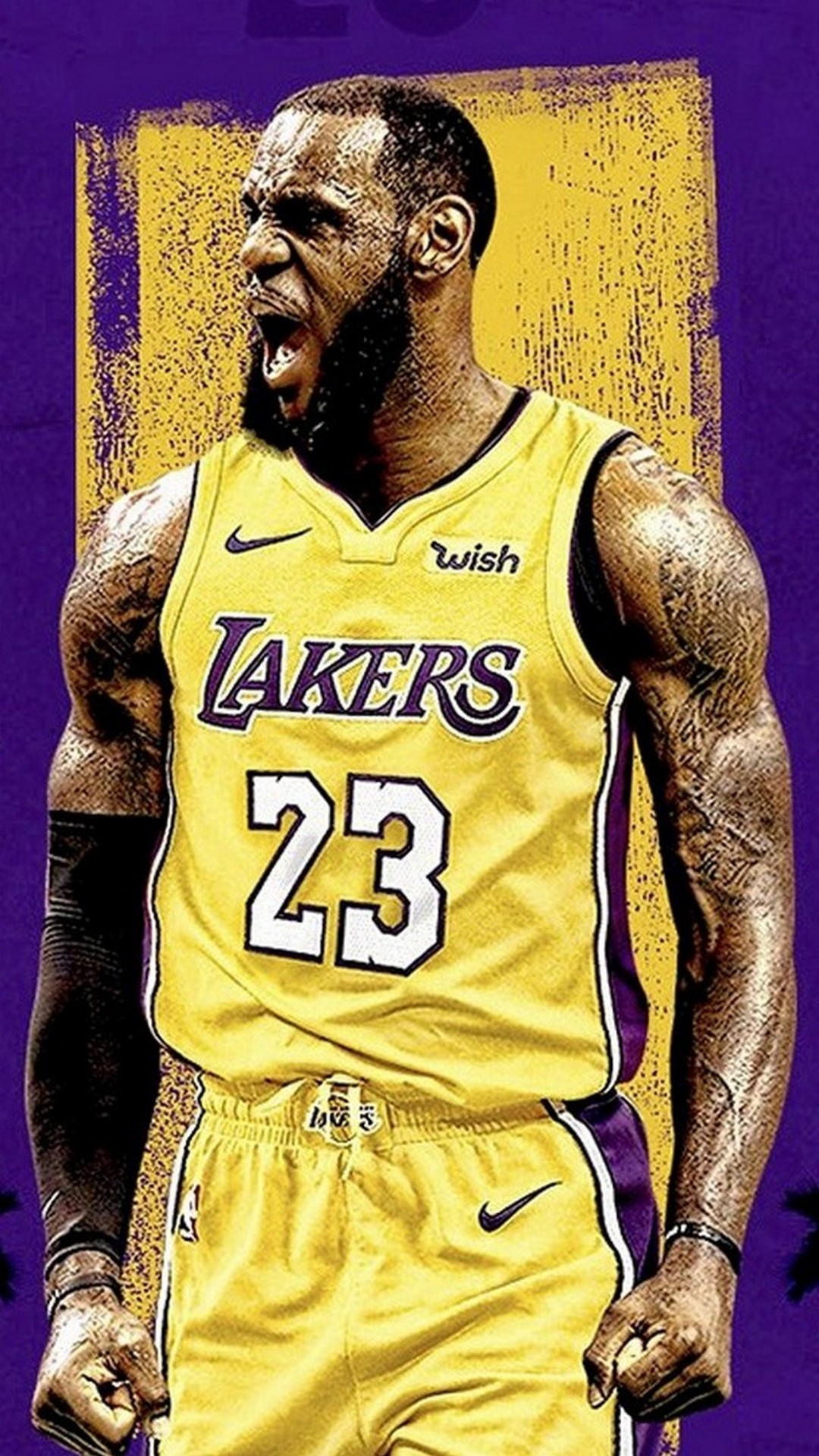 Wallpaper Lebron James Lakers iPhone 3d