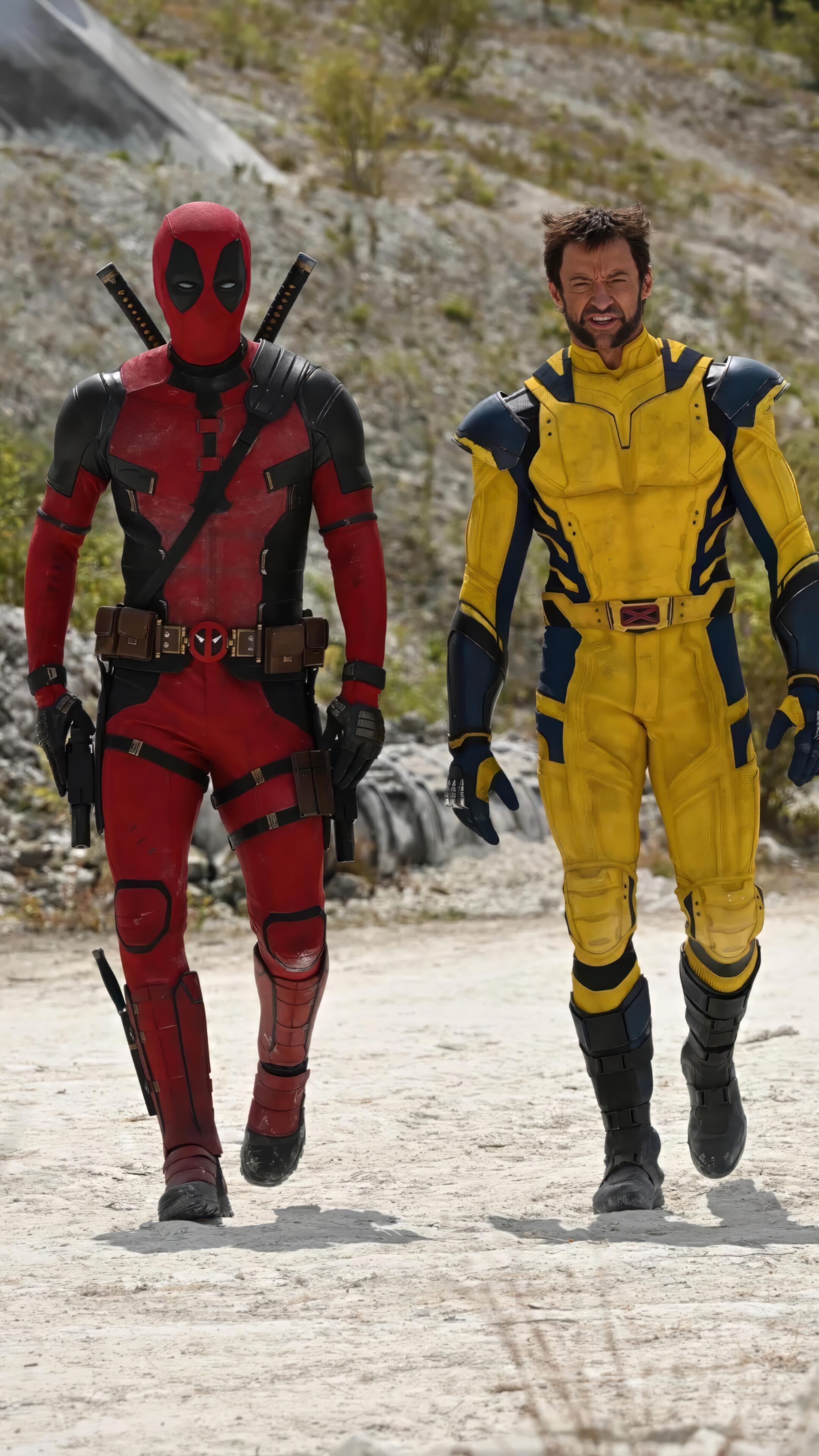 Deadpool Wolverine Yellow Suit Hugh Jackman 4k Wallpaper iPhone