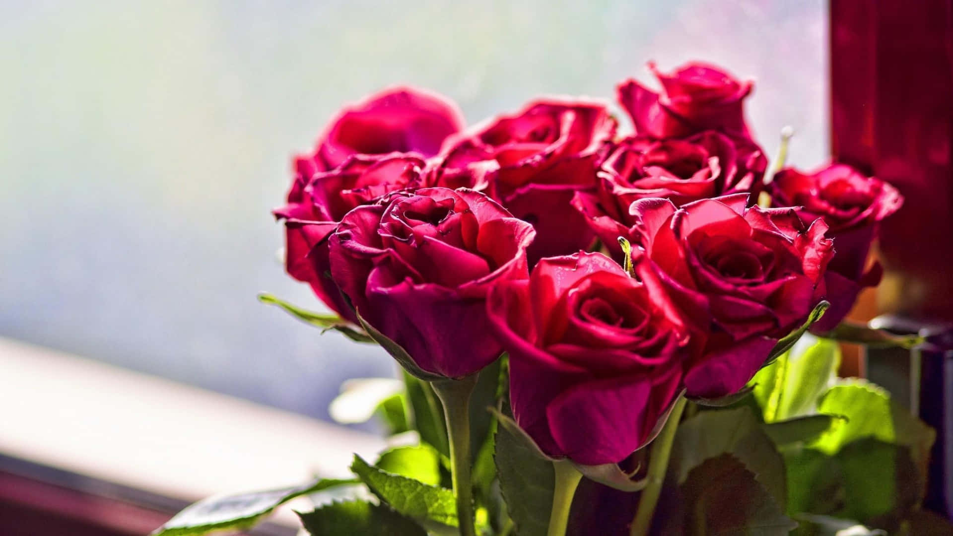 Rose Bouquet Decorative Picture Wallpaper