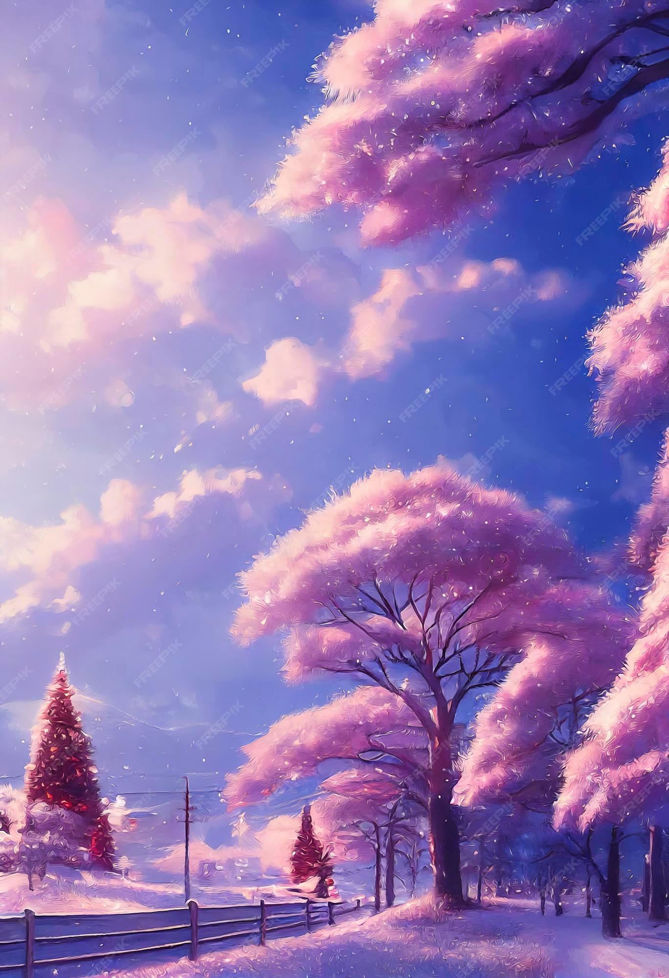 Premium Photo Christmas Landscape Illustration Beautiful Winter