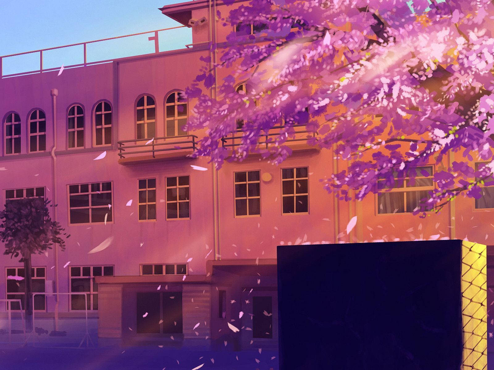 Anime School Scenery Wallpaper